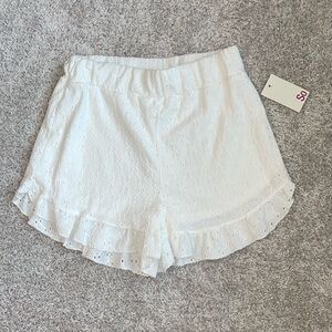 Knit eyelet shorts size small